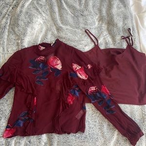 Lucky brand floral blouse